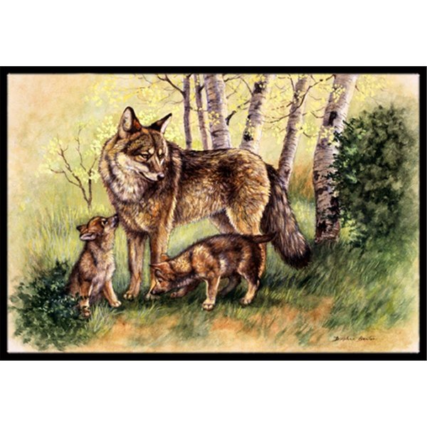 Carolines Treasures Wolf Wolves by Daphne Baxter Indoor or Outdoor Mat- 18 x 27 BDBA0115MAT